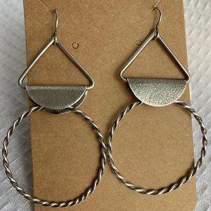 Vintage Large STERLING SILVER FOLDOVER HOOPS by VITRICE McMURRAY